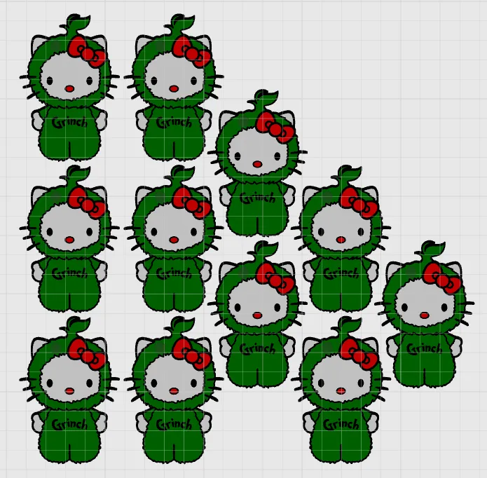 Hello kitty xmas keychains