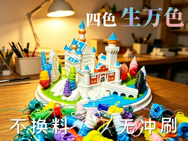 【木公造物】CMYK 新天鹅堡 四色生万色 混色 叠色 多色打印 无限色打印