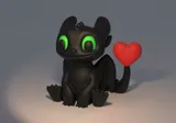 Фигурка Night Fury Toothless Dragon за Деня на влюбените