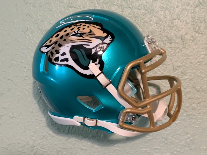 Mini Football Helmet Floating Wall Mount | Display