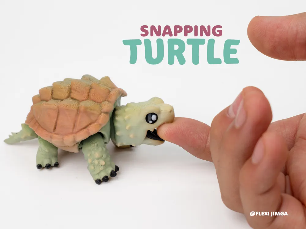 Llavero: Flexi Alligator Snapping Turtle & Keychain. Referencia del modelo original.