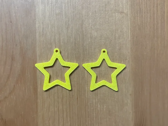 Larger Style Star Earrings