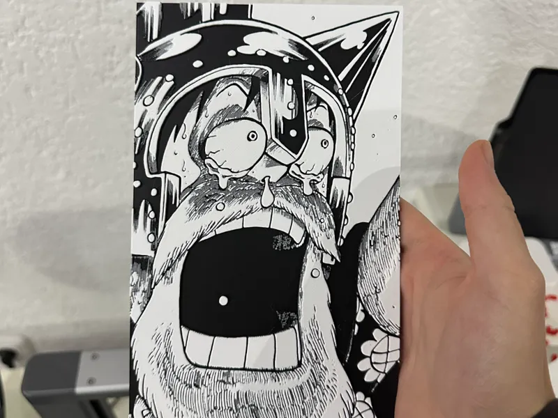 Luffy funny face - Manga panel Hueforge