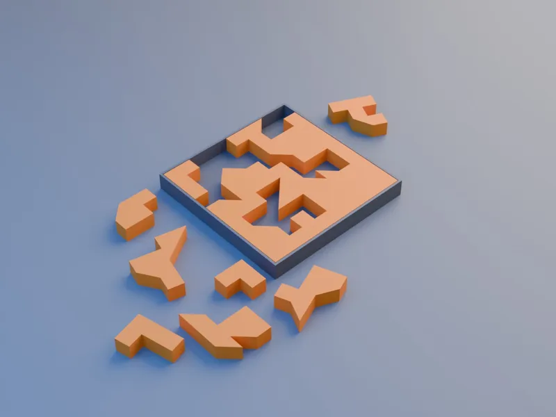 Puzzle Box Challenge – 17 Unique Shapes + Box