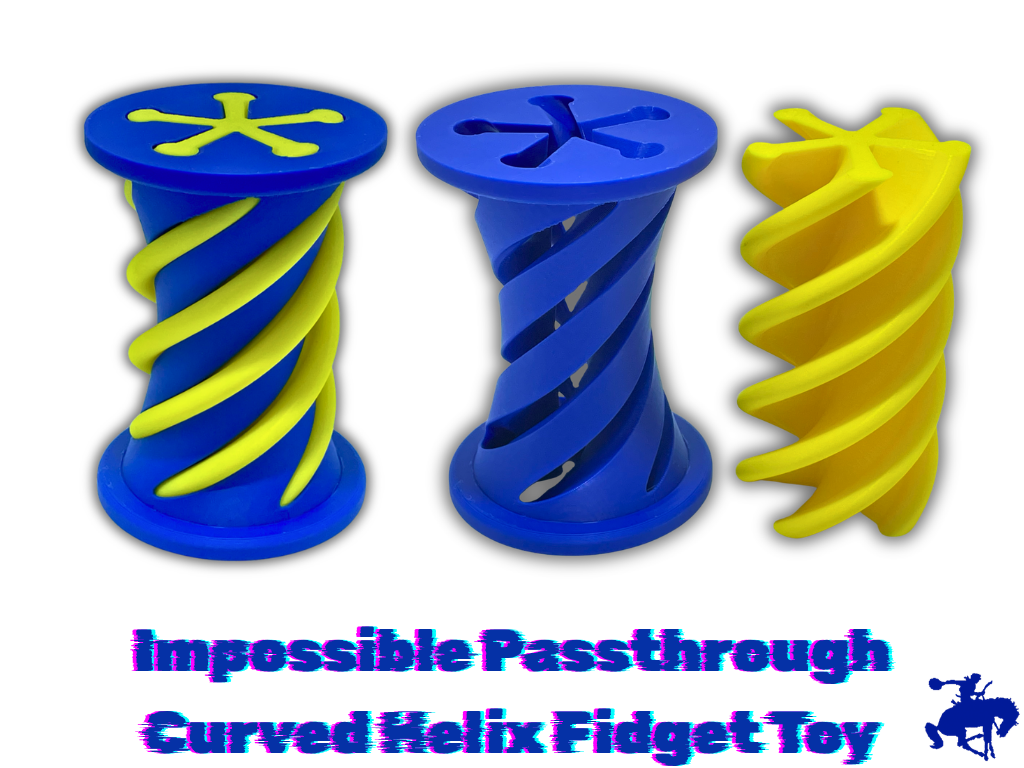 Impossible Passthrough Curved Helix Fidget Toy