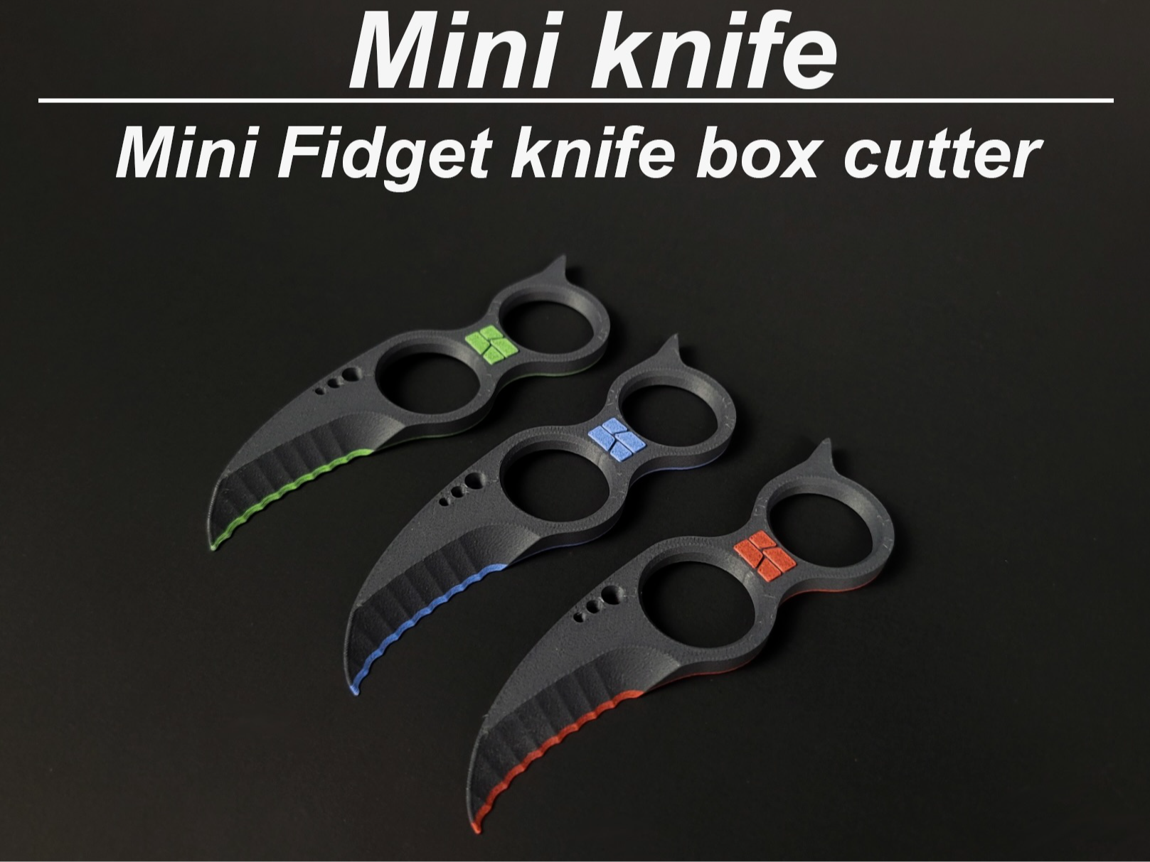 Mini Knife Fidget Box Cutter 3D model