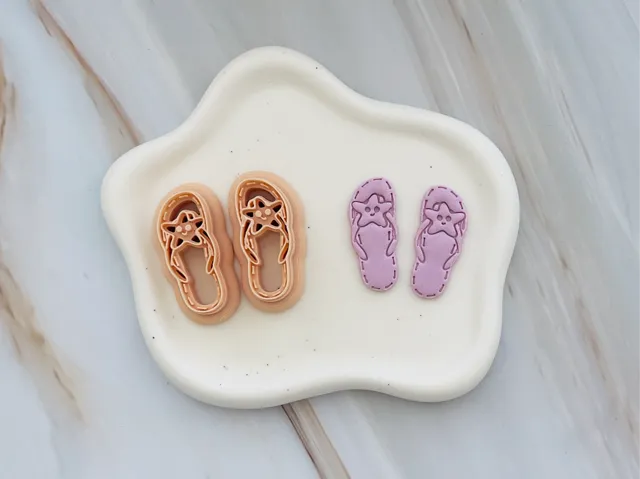 Starfish Slipper Polymer Clay Earrings Cutter