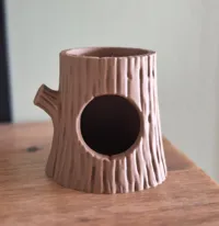 Tree stump with hole