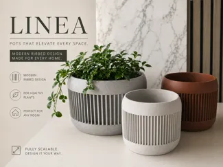 LINEA – Scalable Ribbed Planter