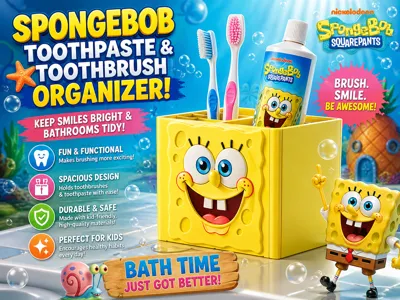 SpongeBob Toothpaste/Brush Organizer v1.1