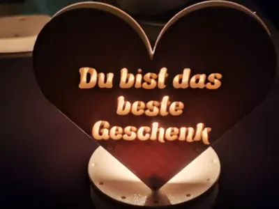 Heart with Tealight (You are the best gift)