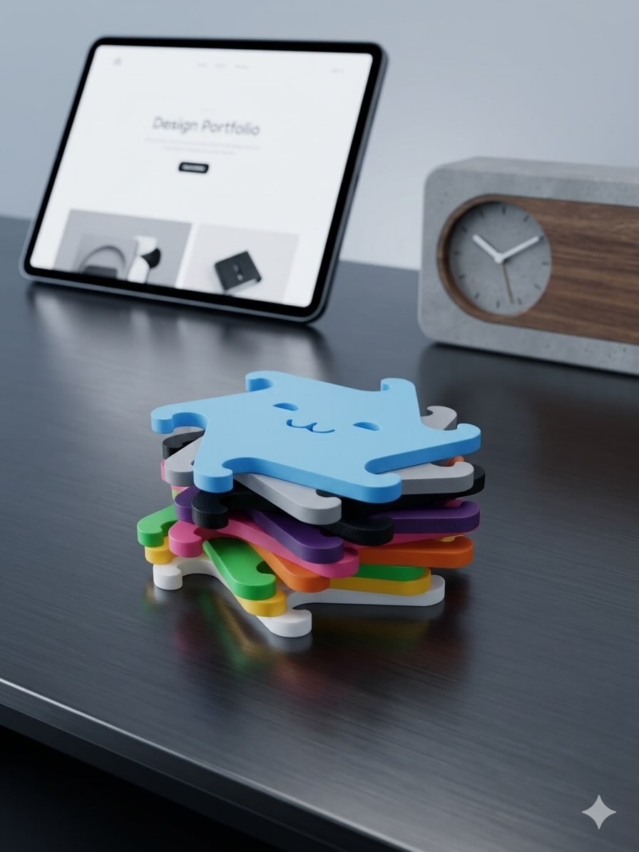 Miniatura 3 do modelo 3D Paw Puzzle - Interactive Coaster set