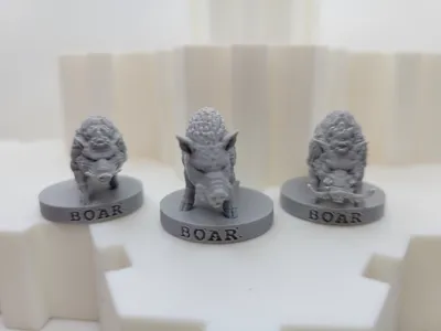 DnD - Boar Set – 3 Miniatures