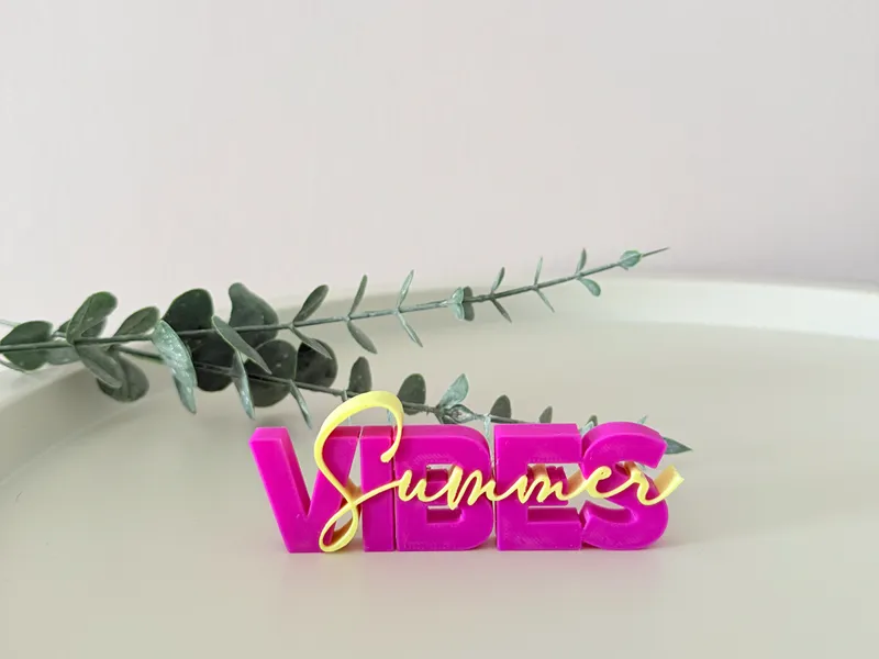3D Deko Schrift "Summer Vibes"