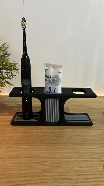 Letrero o emblema decorativo: Modern Japandi Toothbrush Stand / Holder Design 2 — vista de referencia 3