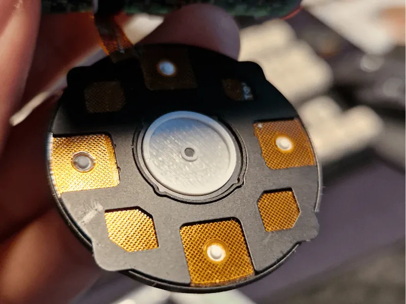 Center Button spacer for aftermarket faceplate