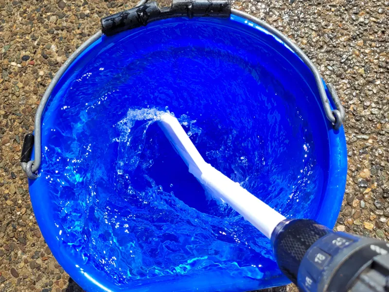 Drill stirring paddle