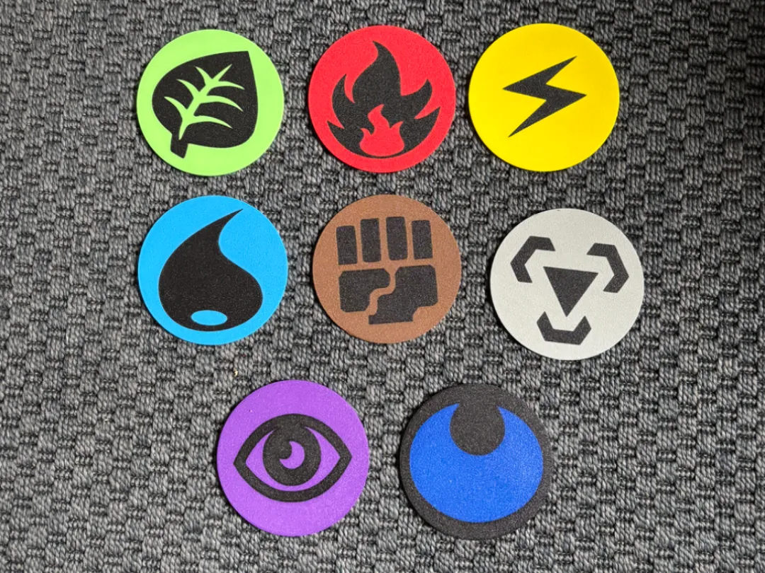 Basic Pokemon Element Pokemon Elements Coasters - Free 3D Print Model - MakerWorld