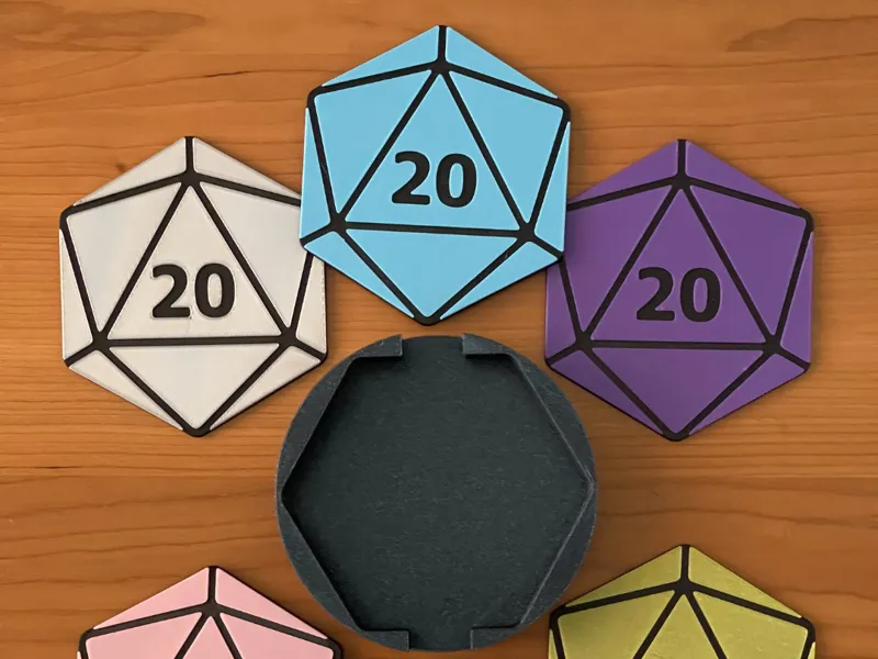 D20 Coaster and Caddy