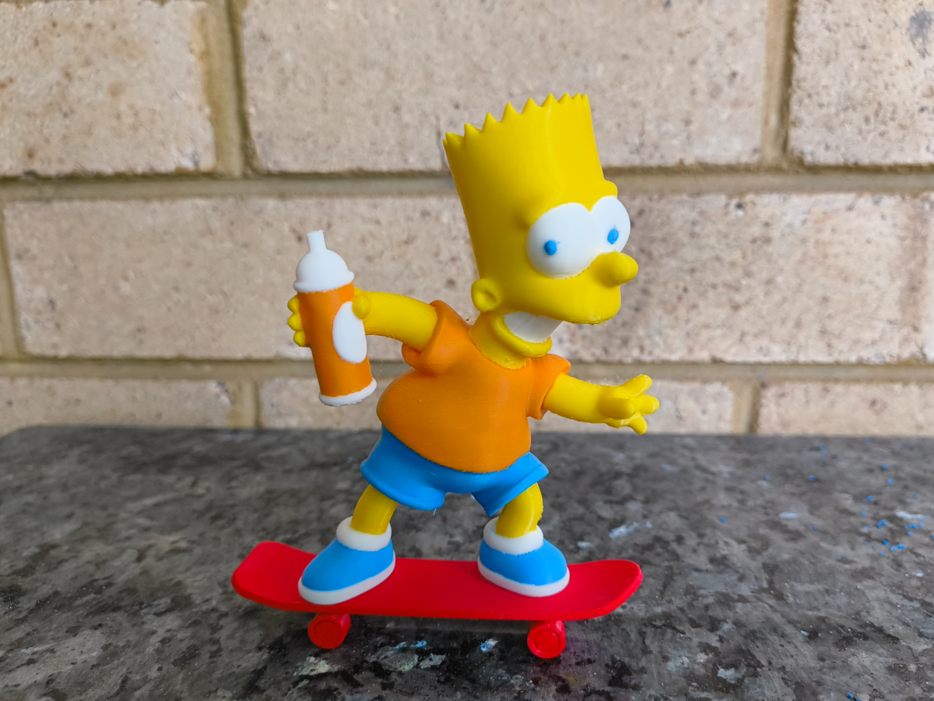 Bart Simpson on a Skateboard : 4 color AMS