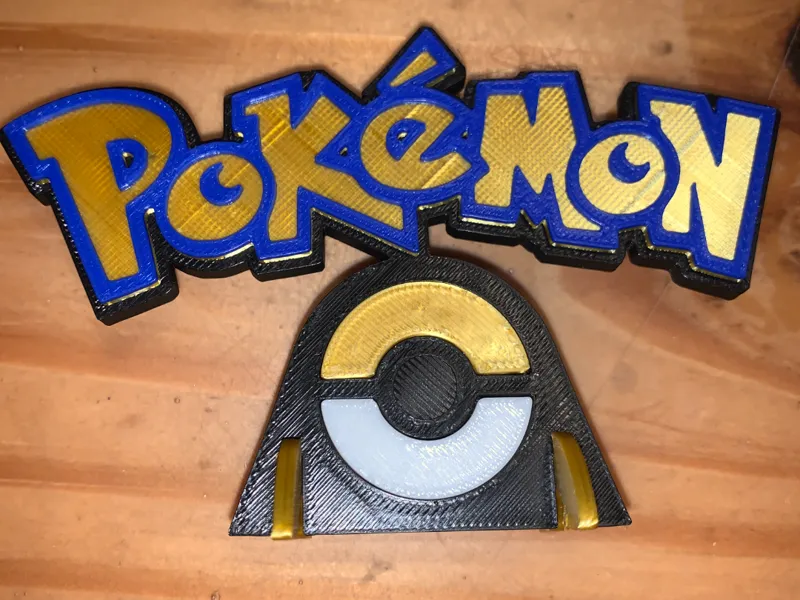 Pokemon Logo with standing feet