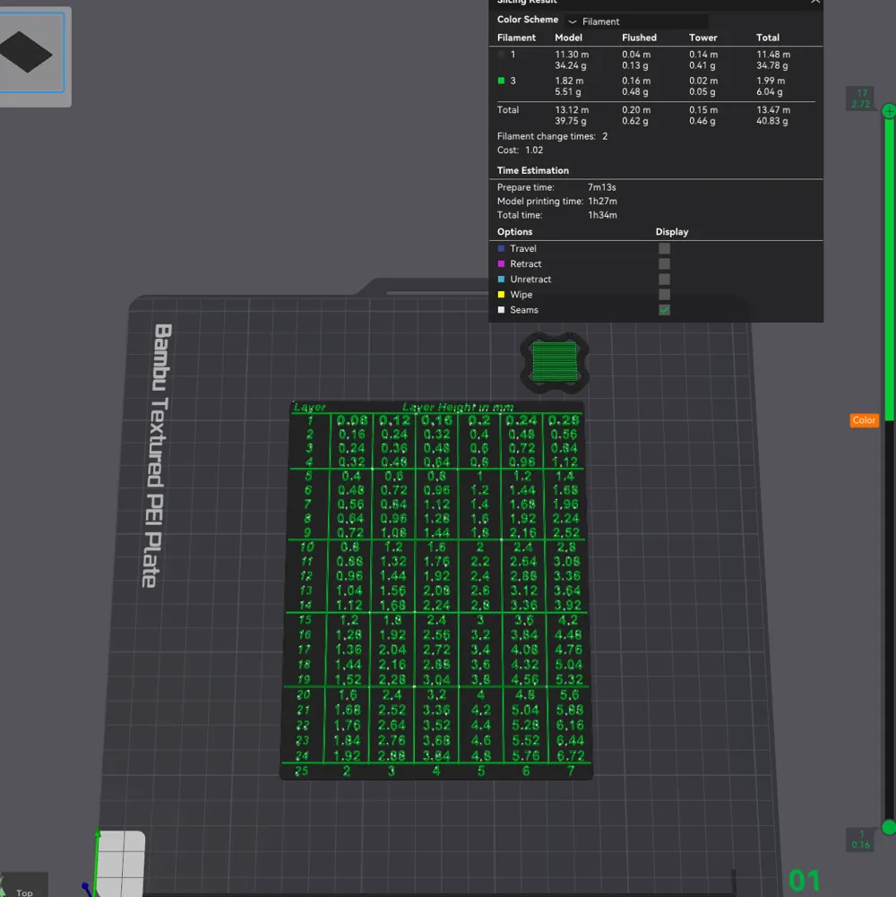 Layer Height Chart - Free 3D Print Model - MakerWorld