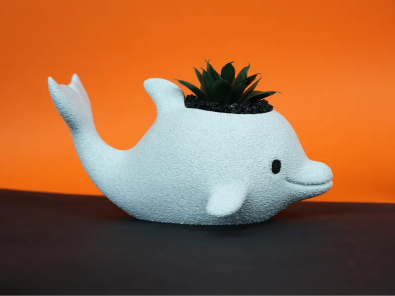 Dolphi-Succulent: The Textured Dolphin Planter