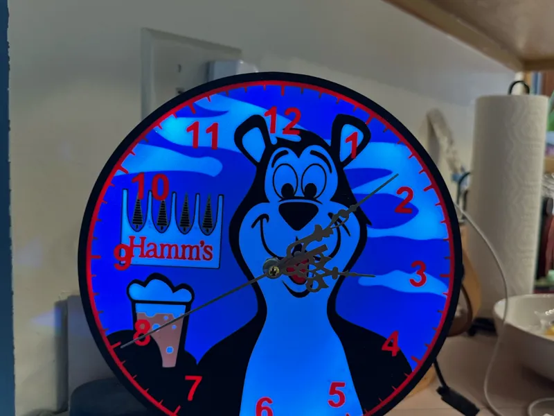 Hamm's Lightbox Clock