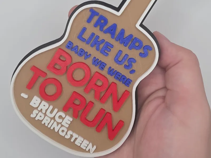 Rock Lyric Guitar Sign – Born to Run