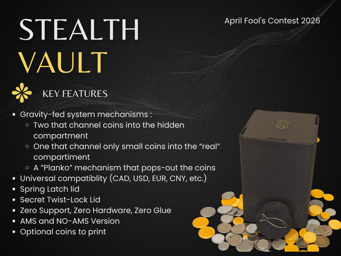 Stealth Vault: Modern piggy bank /Hidden Mechanics