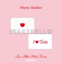 Love letter photo holder