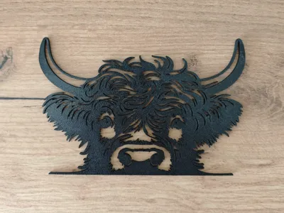 Highland Cow Wall Art | Highland Cow 2D