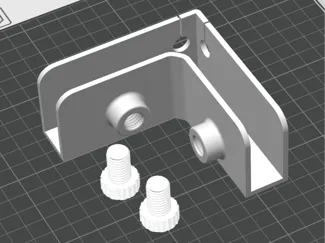 Corner clamp with screw for 18mm laminate