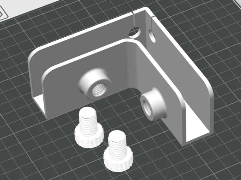Corner clamp with screw for 18mm laminate