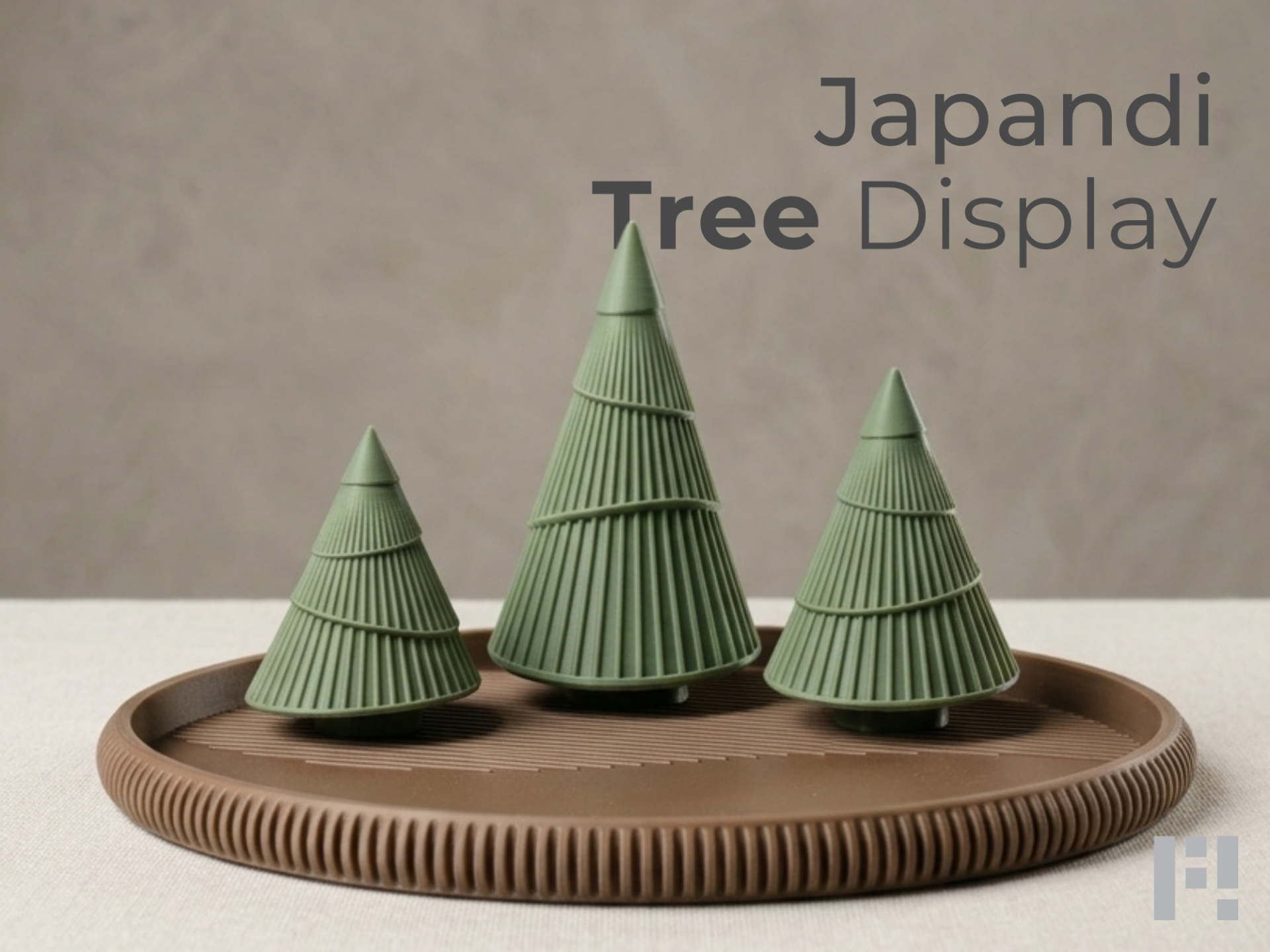 Japandi Tree Display – Minimalist Christmas Decor - 1