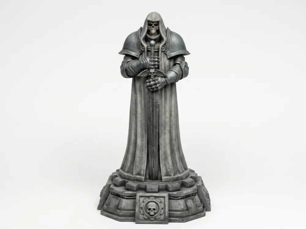 Escenografía en miniatura: Grimdark / Fantasy Knight Statue Wargaming Terrain. Referencia del modelo original.