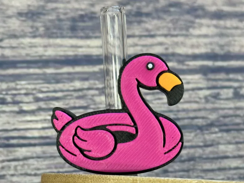 Summer Flamingo Pool Float Straw topper