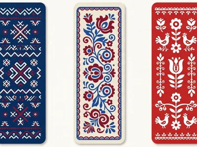 Folk-Inspired Bookmarks