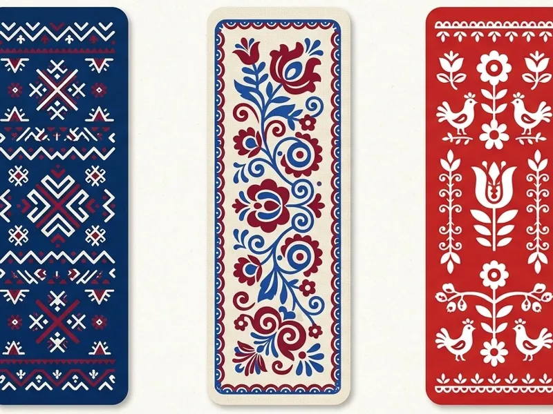 Folk-Inspired Bookmarks
