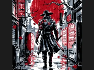 Japanese Neon Ronin