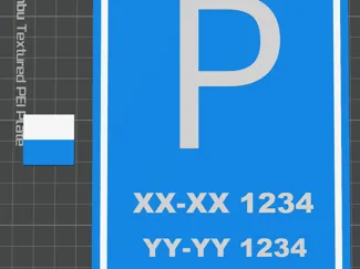 Parkschild personalisierbar mit Kennzeichen