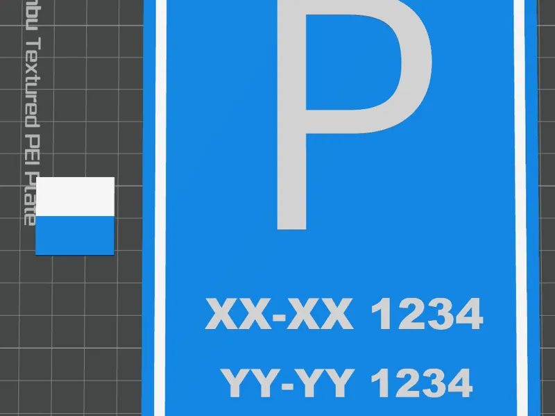 Parkschild personalisierbar mit Kennzeichen
