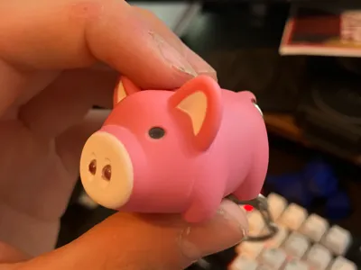 Adorable Pig Keychain—30-Minute Print