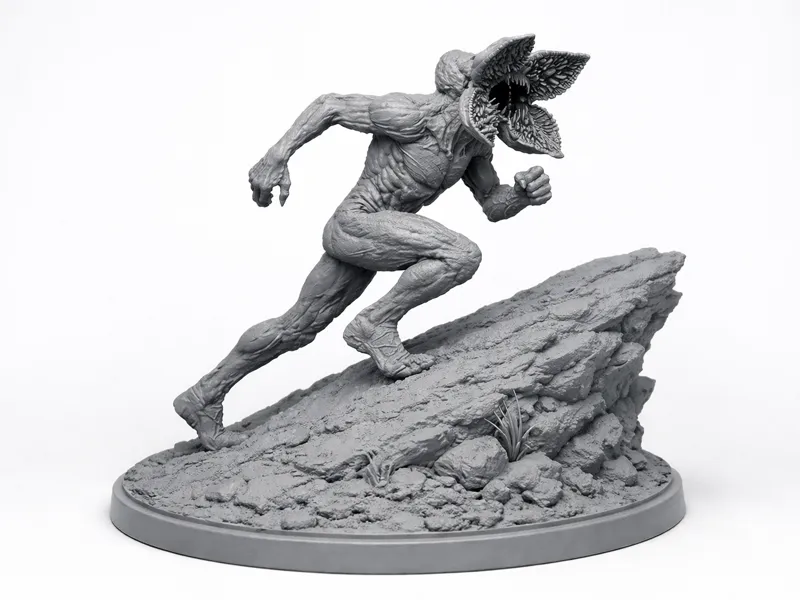 Demogorgon running up a hill stranger things