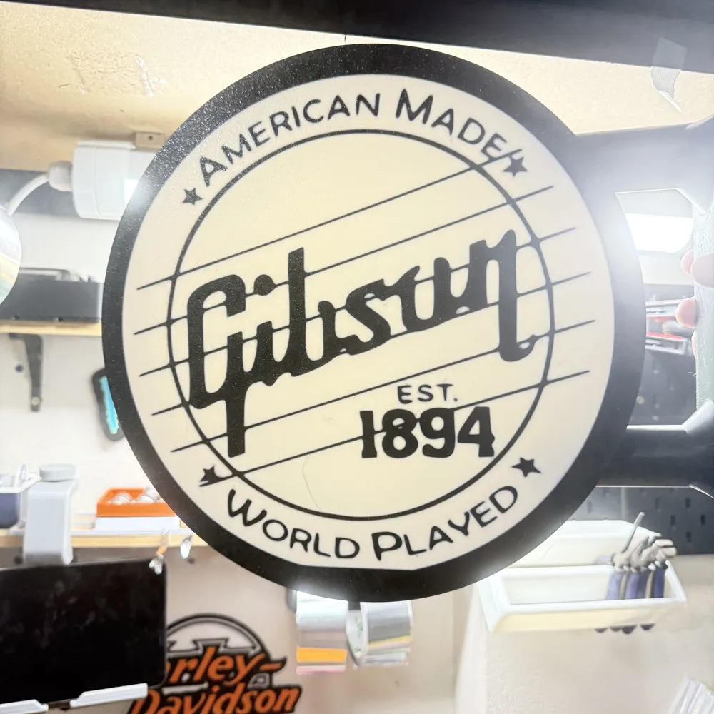 Gibson light-up pub sign - Free 3D Print Model - MakerWorld