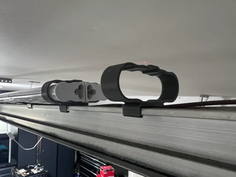 Garage door motor rail led light clip