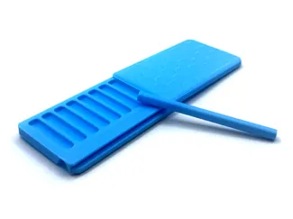 Compact No-Spill Snuff Box with Built-In Straw