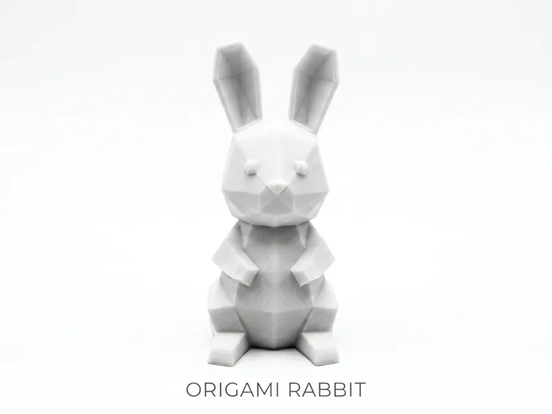 Coniglietto Origami Low-Poly