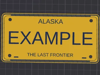 Parametric Customizable License Plates 50 States