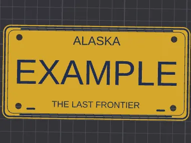 Parametric Customizable License Plates 50 States